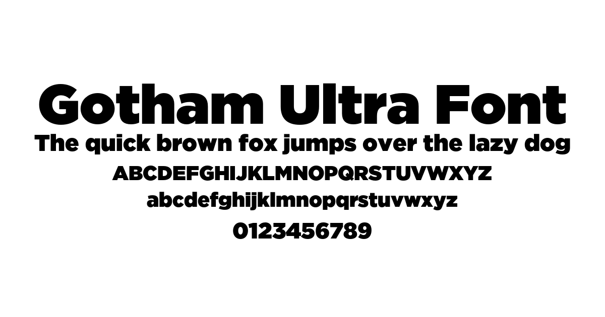 Gotham Ultra Font preview