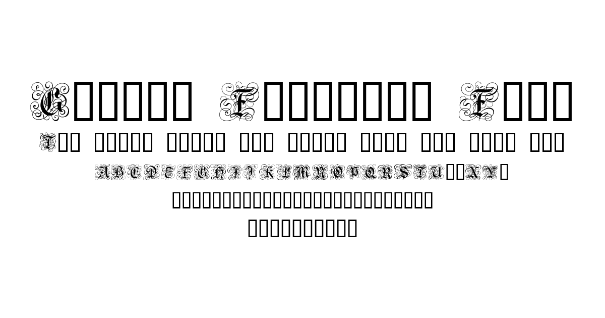 Gothic Flourish Font preview