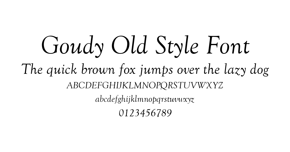 Goudy Old Style Font font preview
