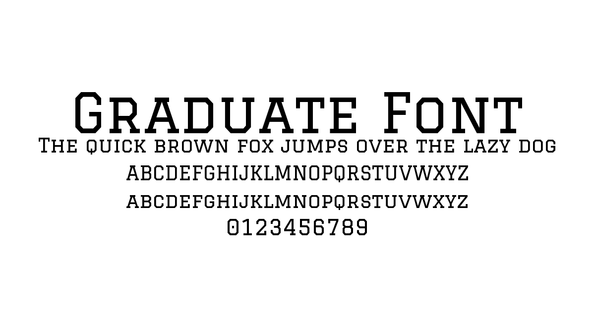 Graduate Font font preview