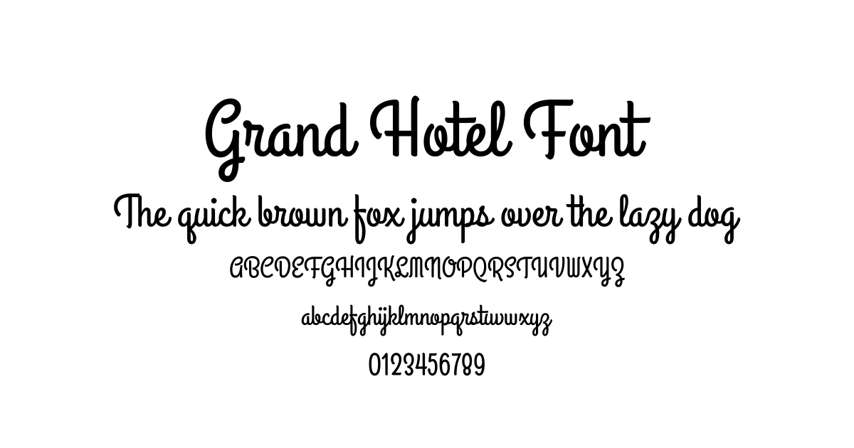 Grand Hotel Font preview