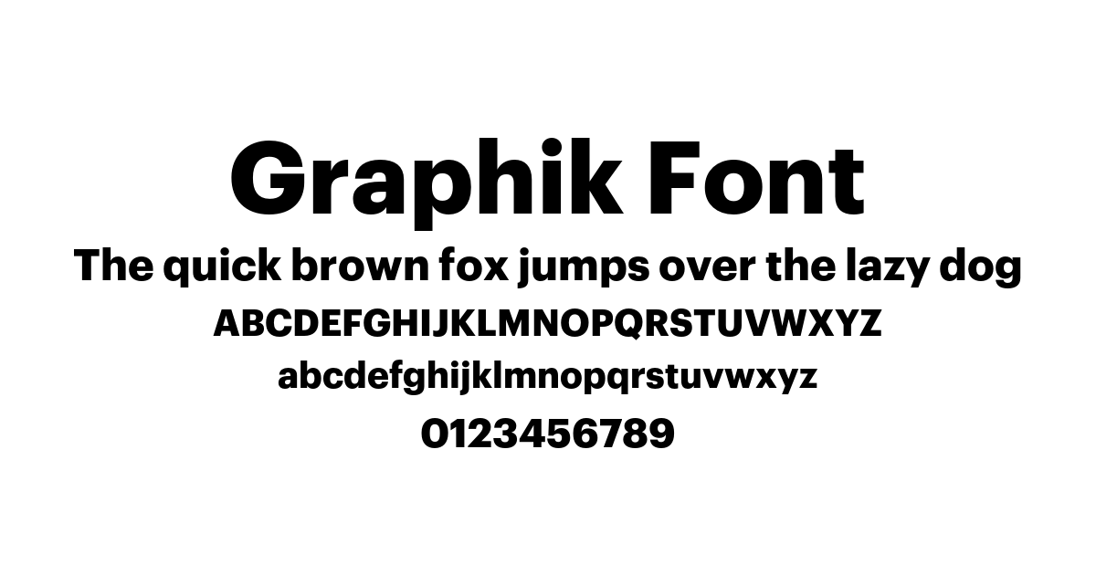 Graphik Font preview