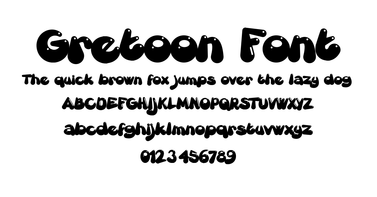 Gretoon Font preview