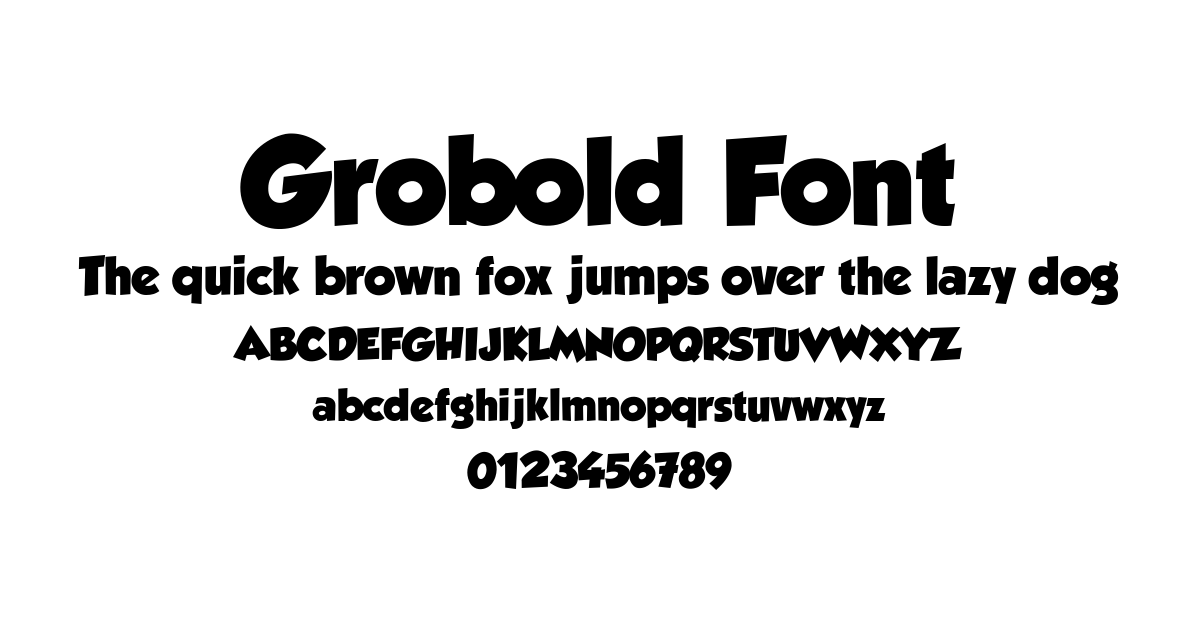 Grobold Font font preview