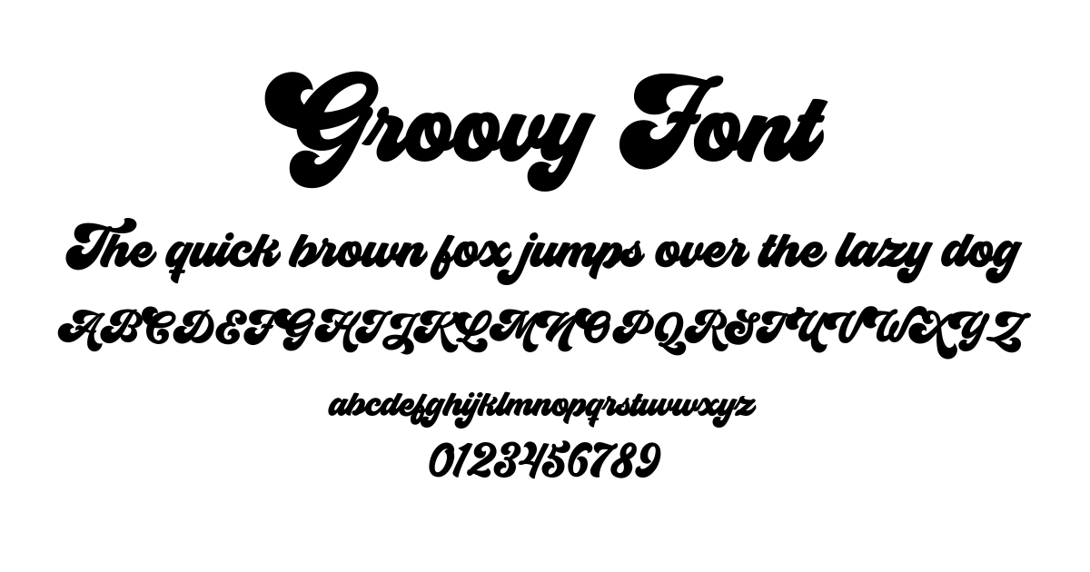 Groovy Font font preview