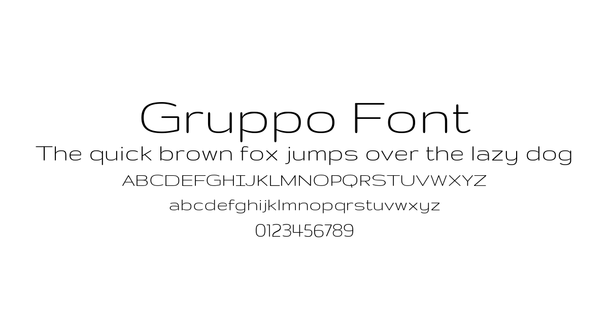 Gruppo Font font preview