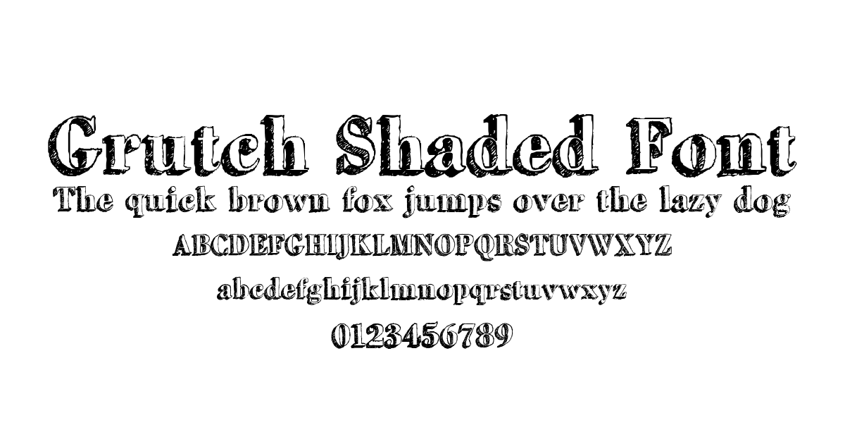Grutch Shaded Font font preview
