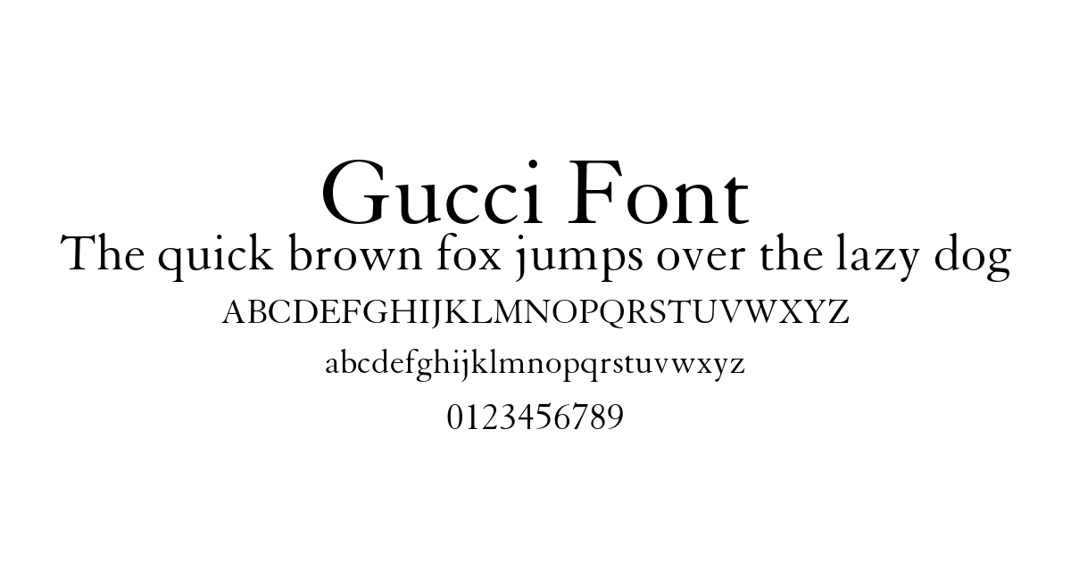 Gucci Font font preview