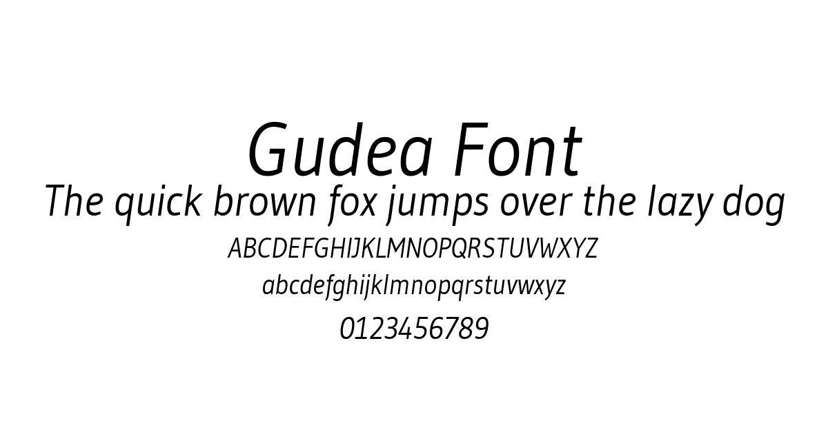 Gudea Font font preview