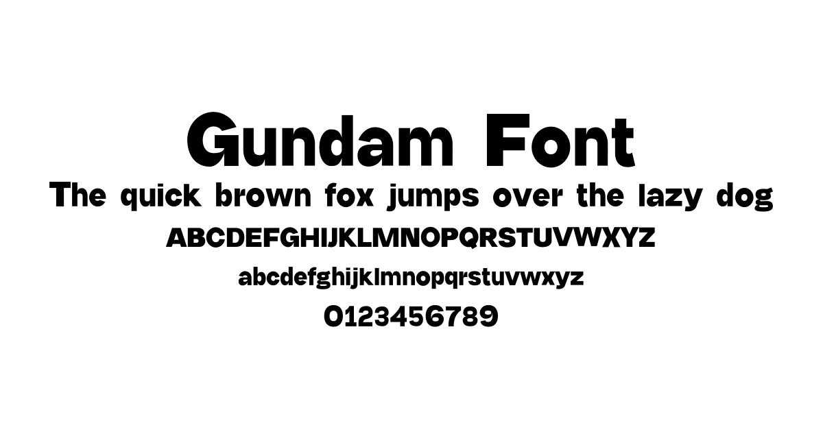 Gundam Font font preview
