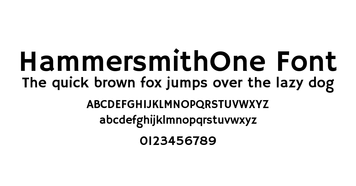 HammersmithOne Font font preview