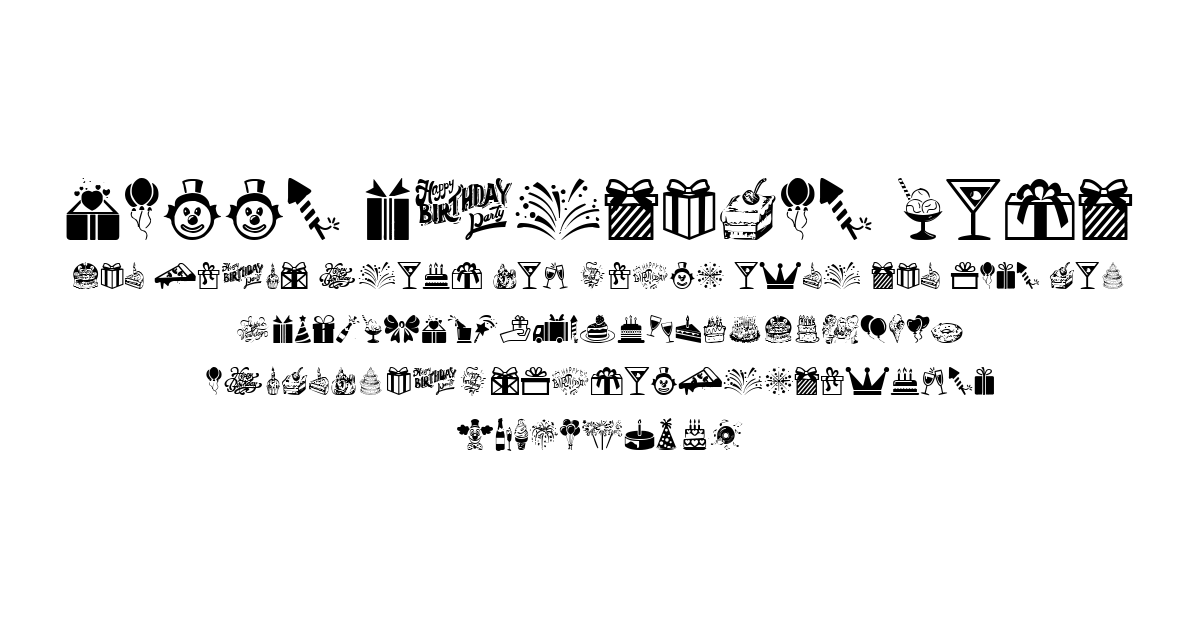 Happy Birthday Font font preview
