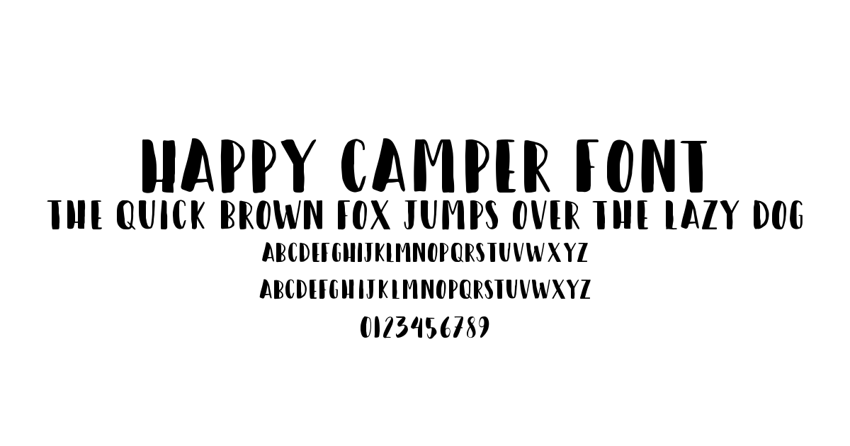 Happy Camper Font font preview