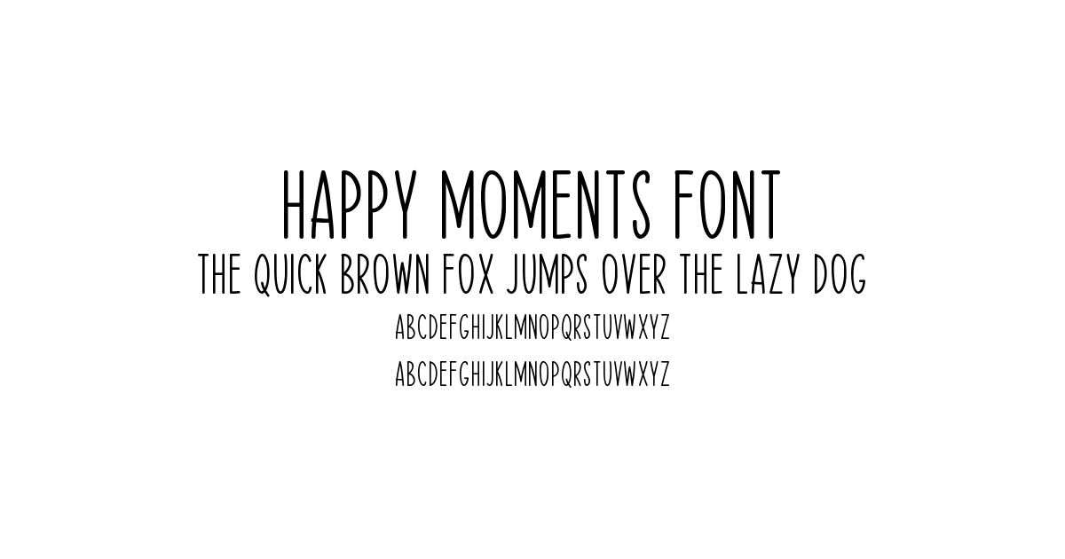 Happy Moments Font preview