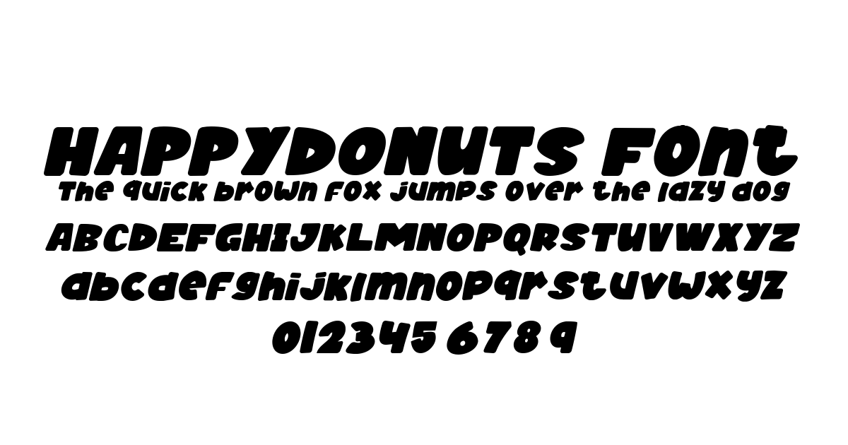 HAPPYDONUTS Font font preview