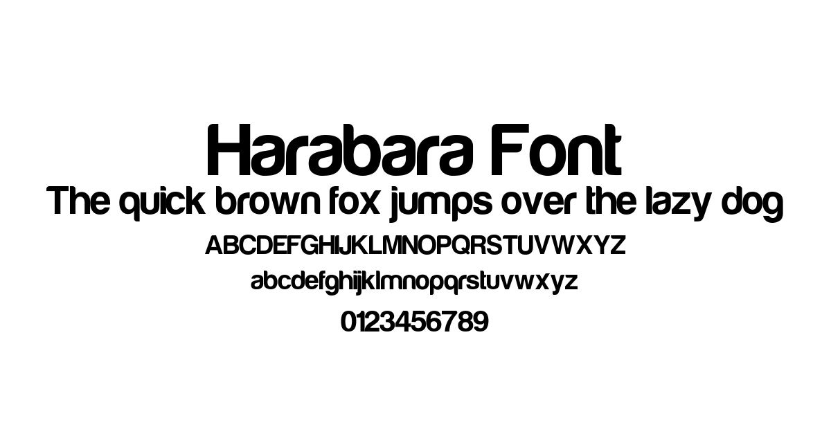 Harabara Font preview