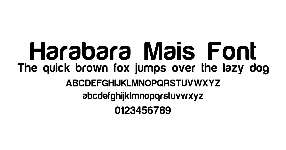 Harabara Mais Font preview