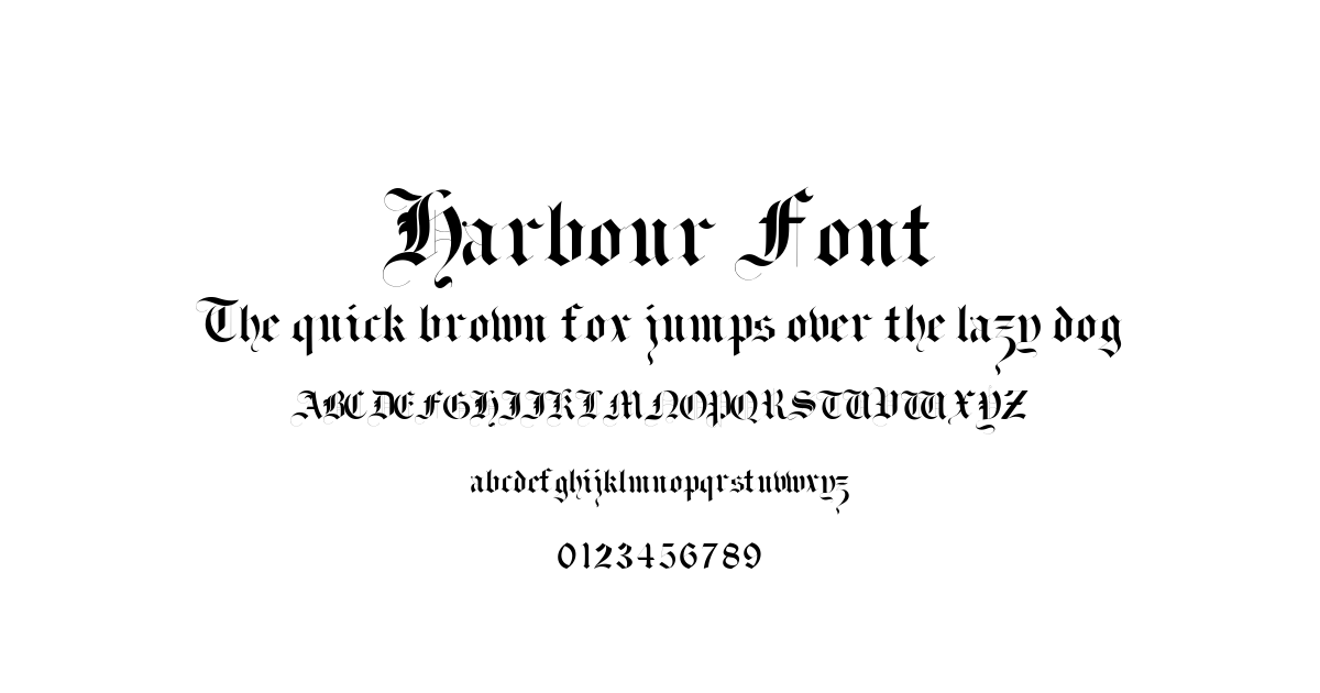 Harbour Font preview