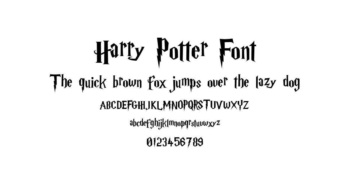 Harry Potter Font font preview