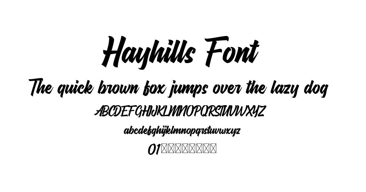 Hayhills Font font preview