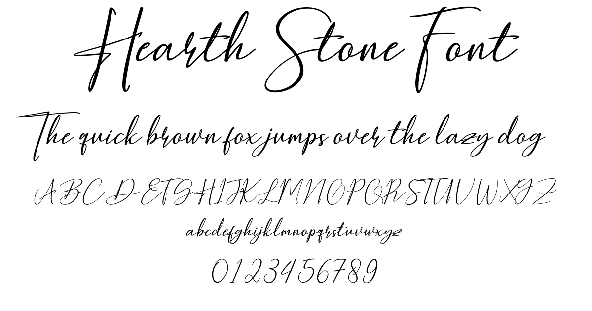 Hearth Stone Font font preview