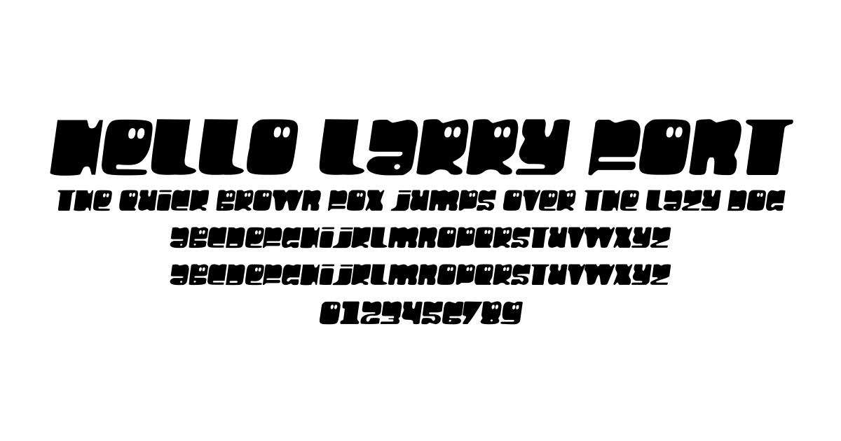Hello Larry Font font preview