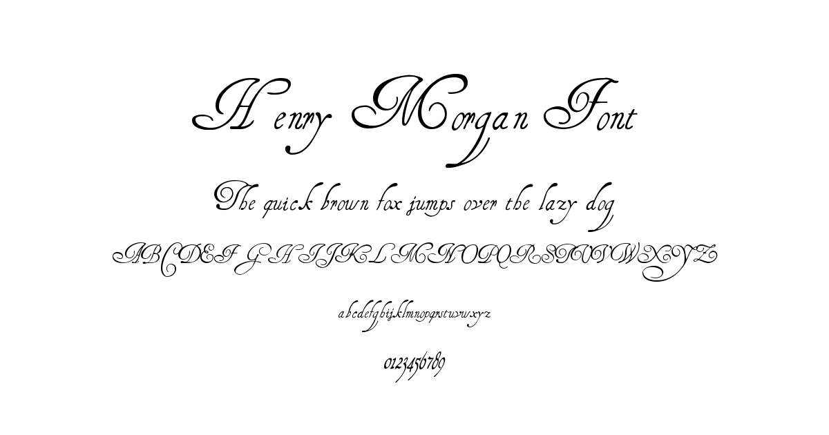 Henry Morgan Font preview