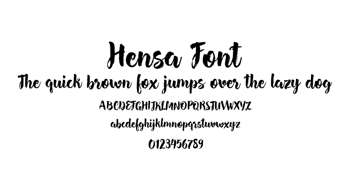 Hensa Font font preview