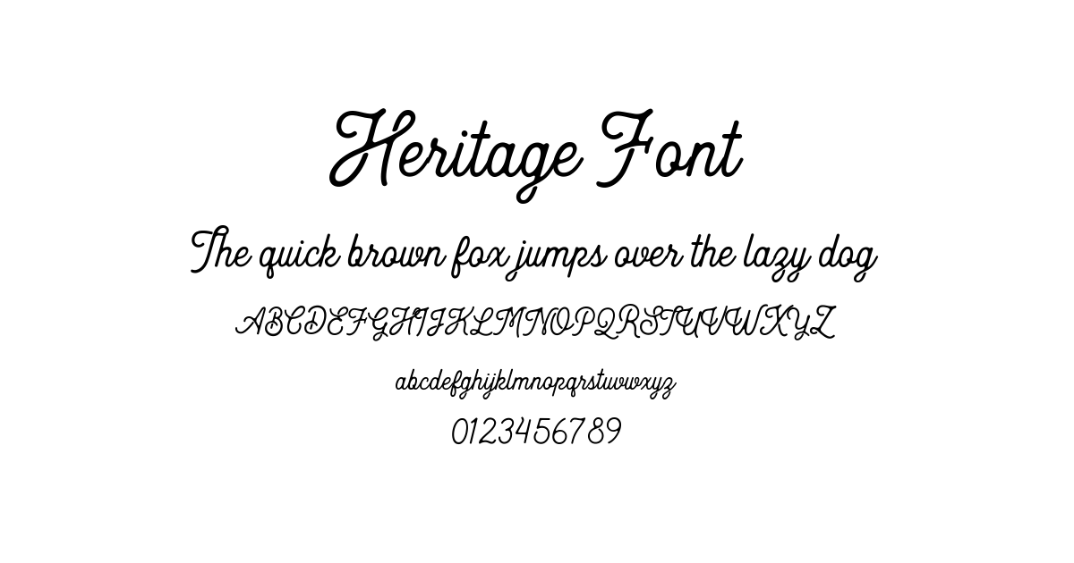 Heritage Font preview
