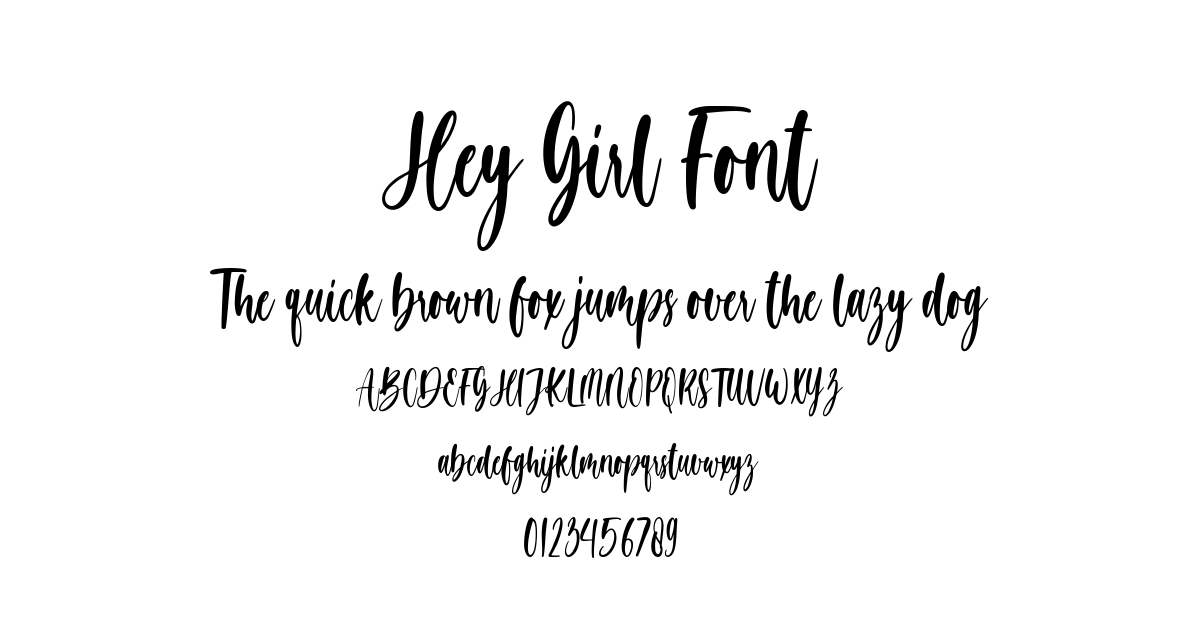 Hey Girl Font preview