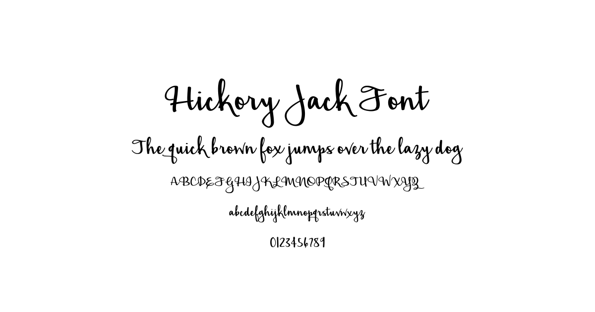 Hickory Jack Font preview