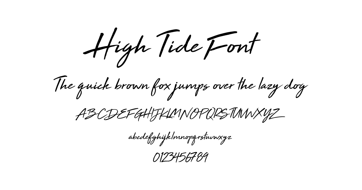 High Tide Font font preview