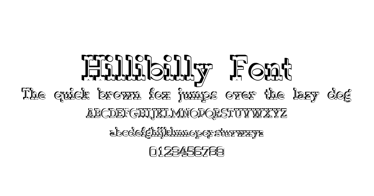 Hillibilly Font font preview