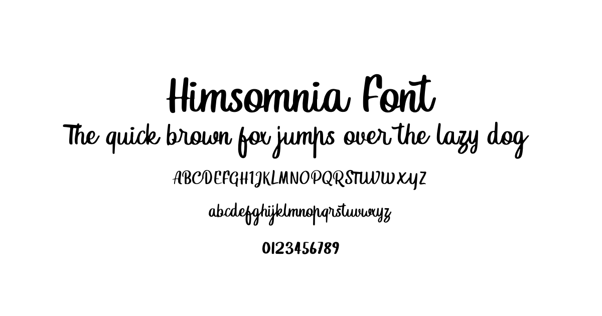 Himsomnia Font font preview
