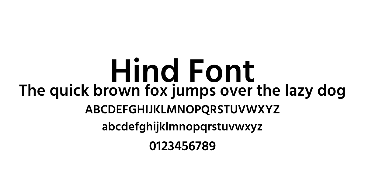 Hind Font preview