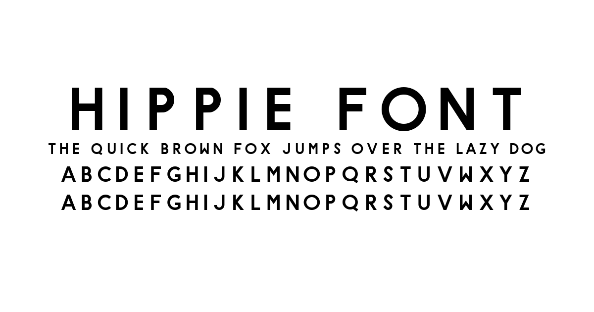 Hippie Font preview