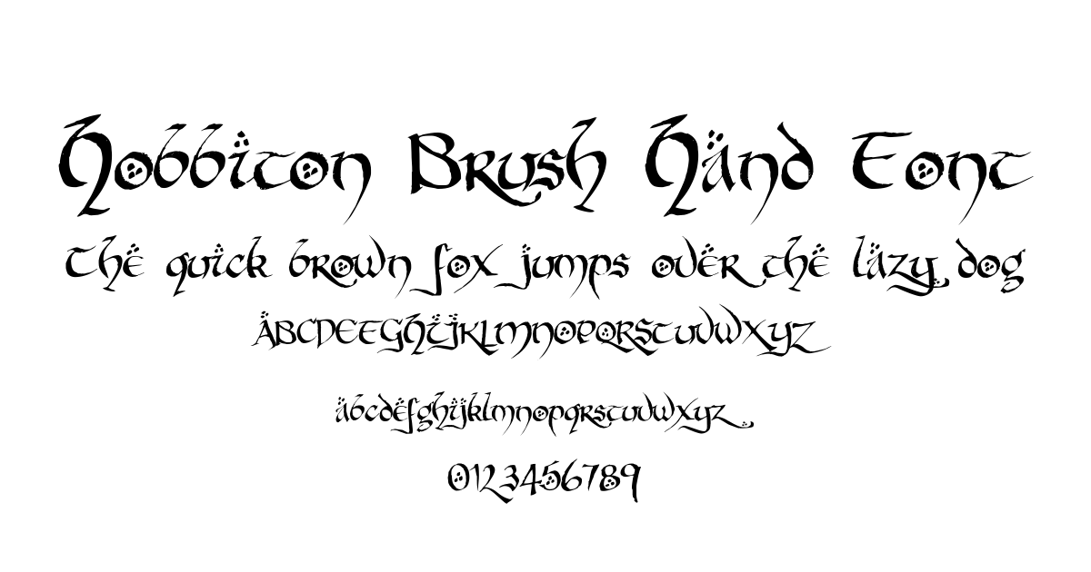 Hobbiton Brush Hand Font preview