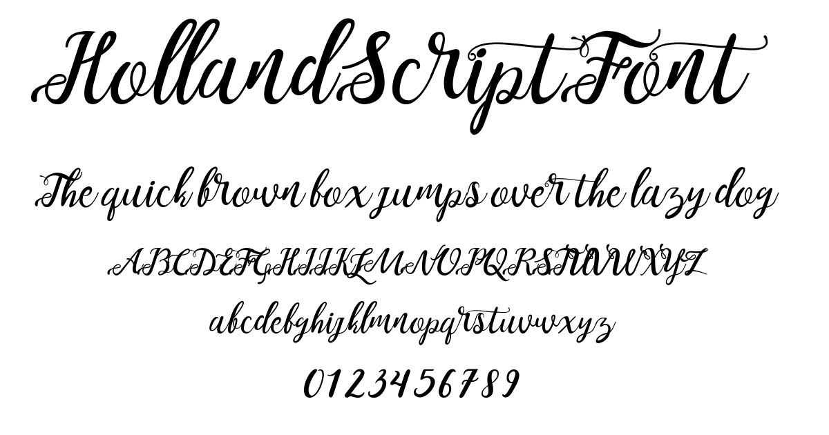 Holland Script Font preview