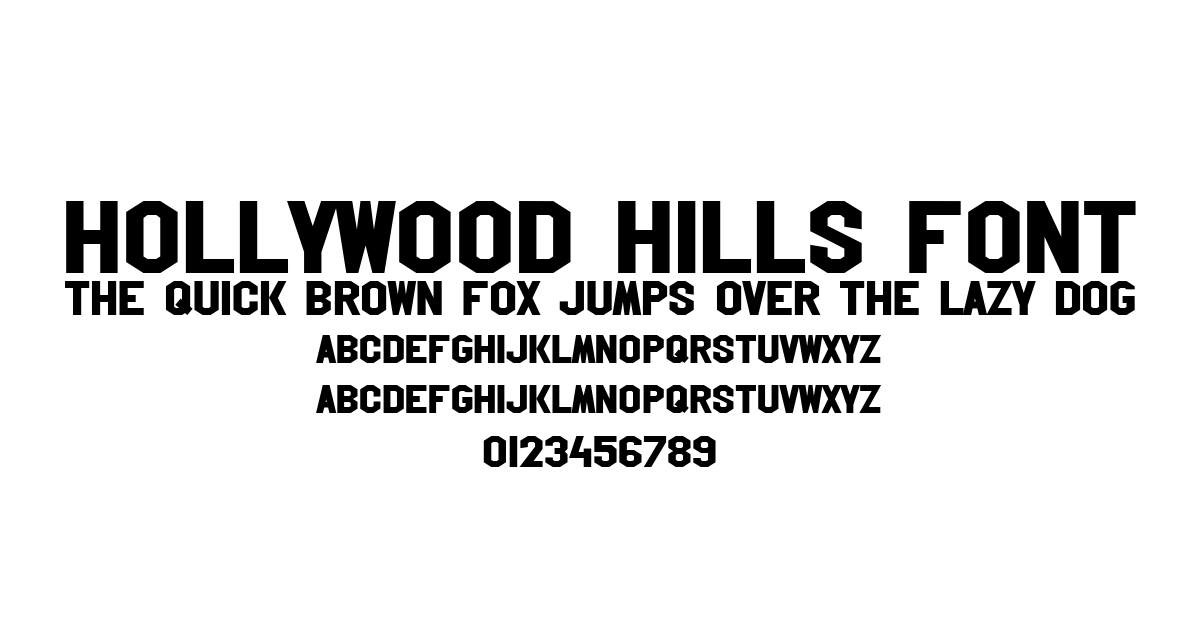 Hollywood Hills Font preview