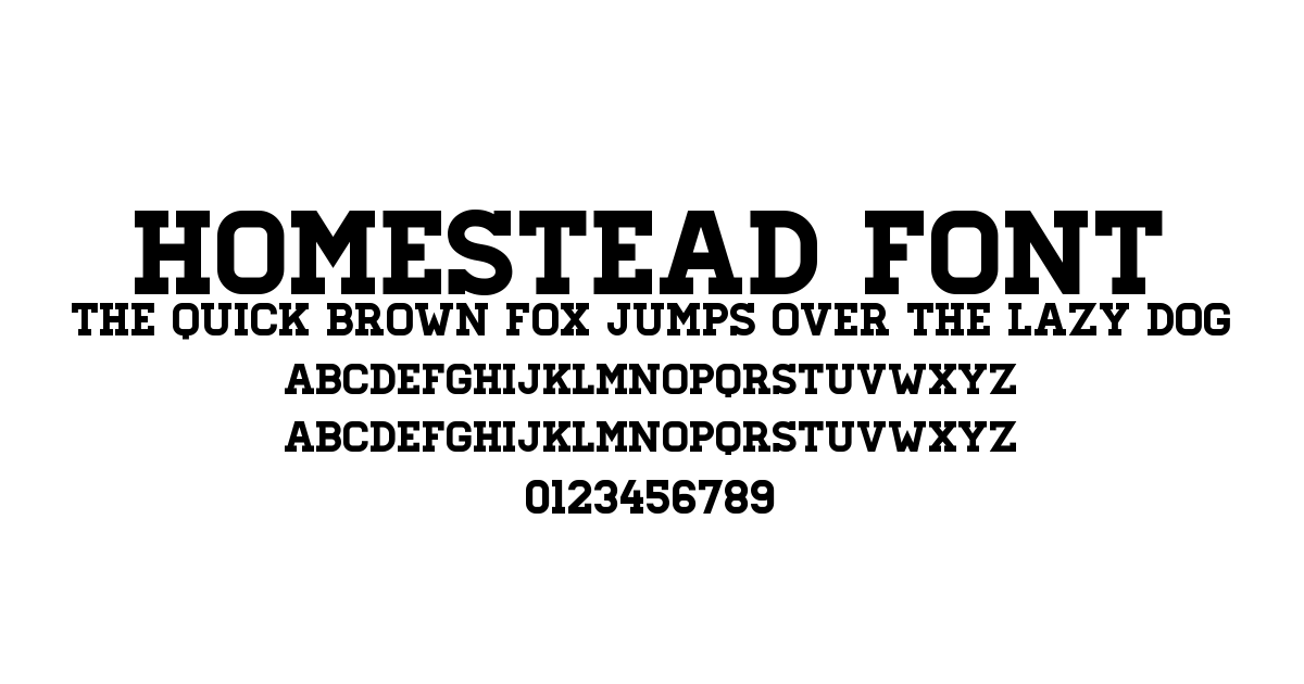Homestead Font font preview