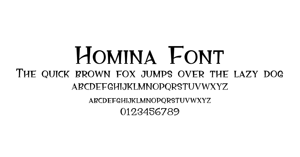 Homina Font preview
