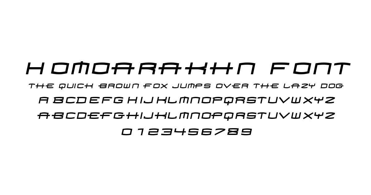 Homoarakhn Font font preview