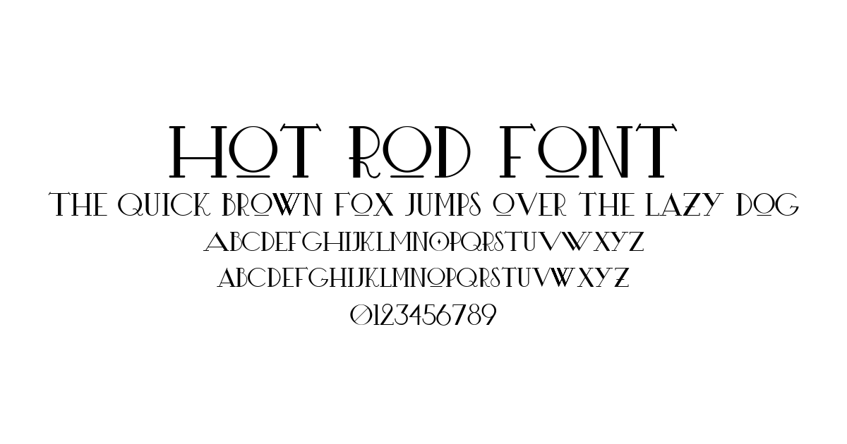 Hot Rod Font font preview