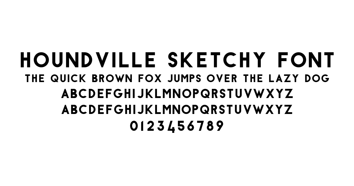 Houndville Sketchy Font font preview