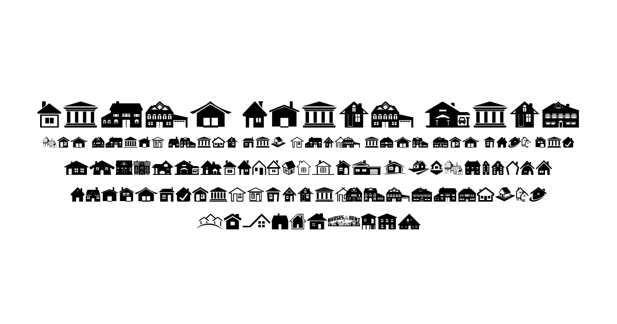 House Icons Font preview