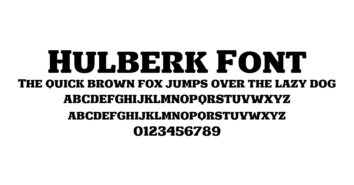 Hulberk Font font preview
