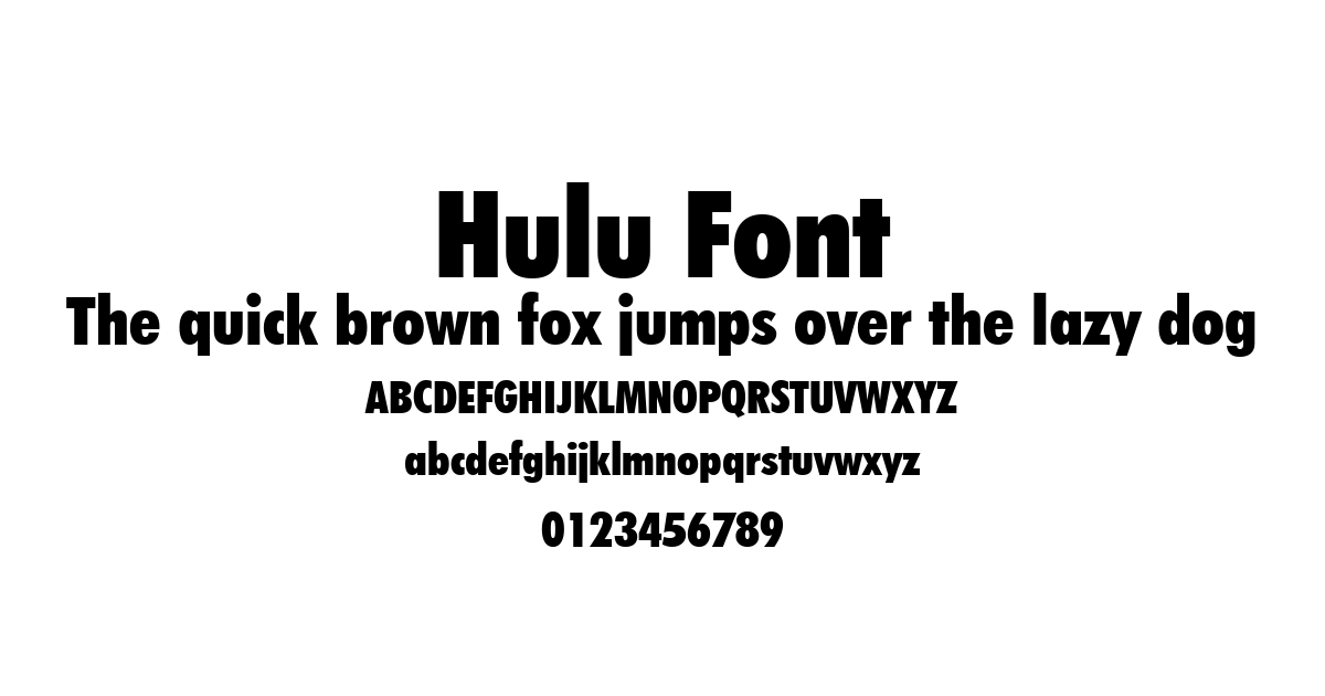 Hulu Font font preview