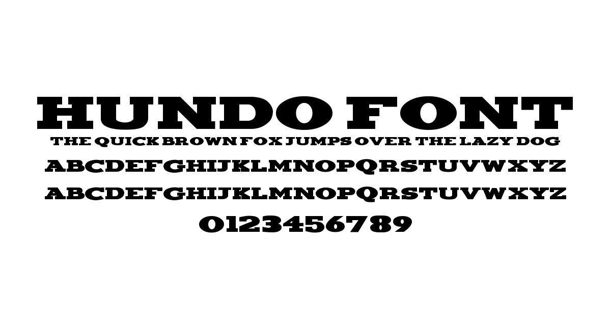 Hundo Font font preview