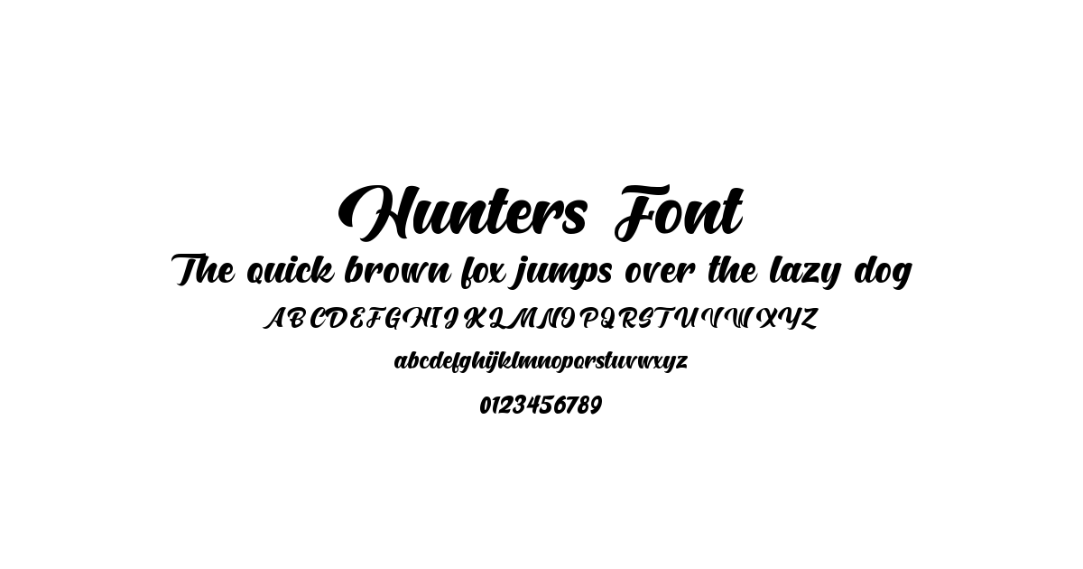 Hunters Font font preview