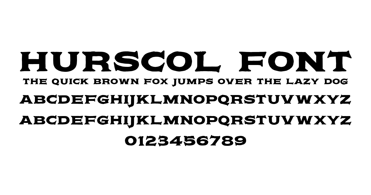 Hurscol Font font preview